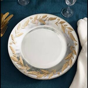 Anthropologie x Terrain Gilded Cut Glass Charger